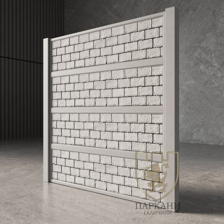 Бетонна огорожа Цегла в рамці