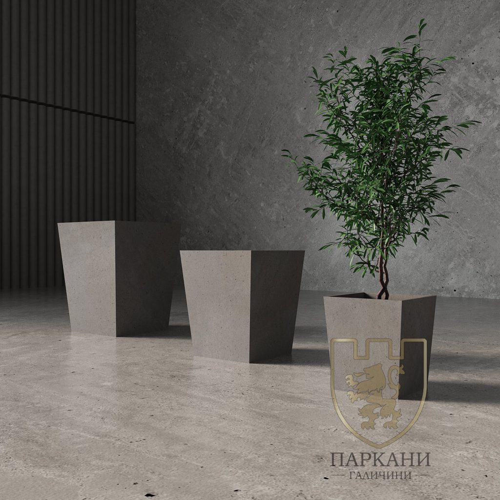 Бетонний вазон Кашпо