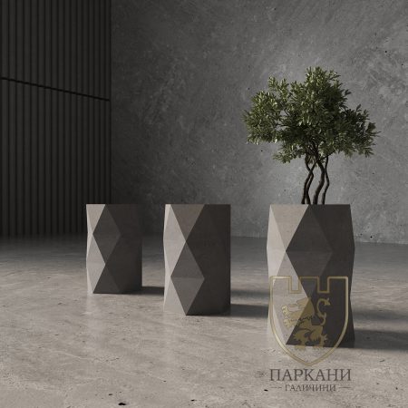 Бетонна вазон-урна ромб